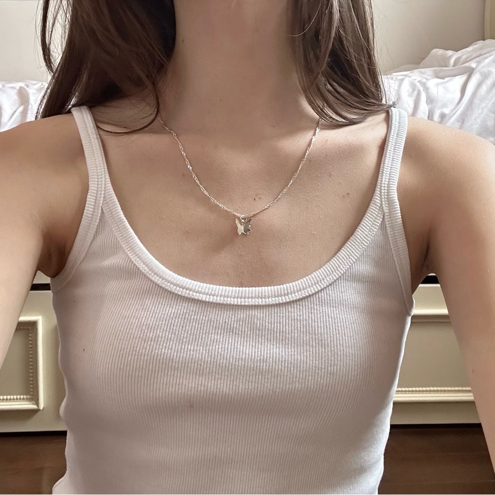 Silver Butterfly Necklace